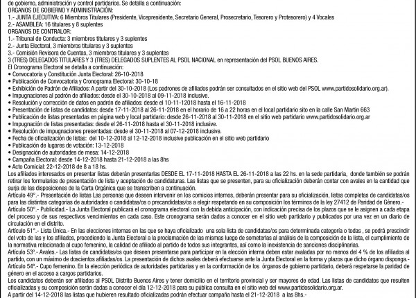 Aviso de Convocatoria