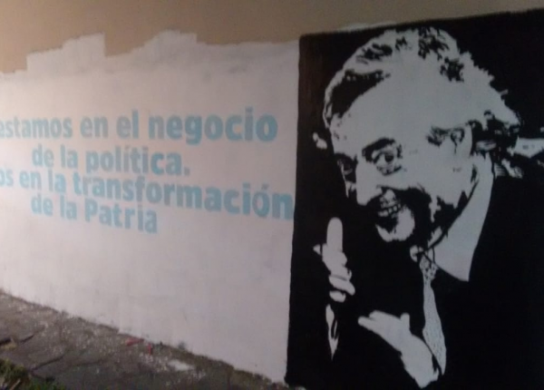 Mural de Néstor Kirchner en Berazategui