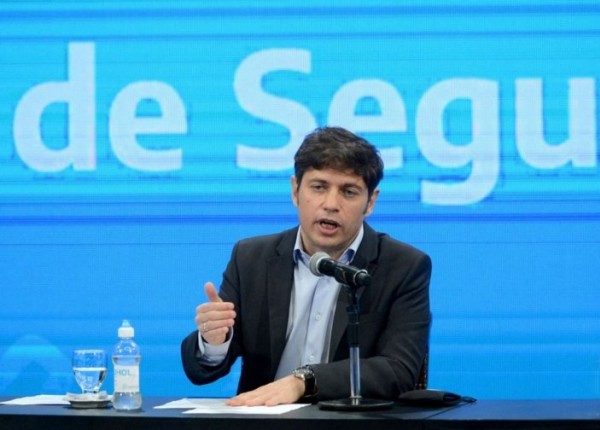 Axel Kicillof anunciando Plan Integral de Seguridad