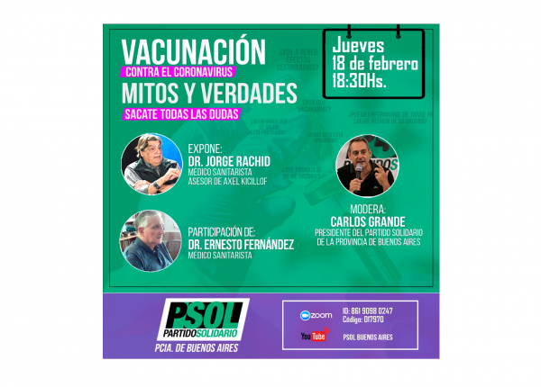 Flyer mitos y verdades sobre vacunación contra el coronavirus